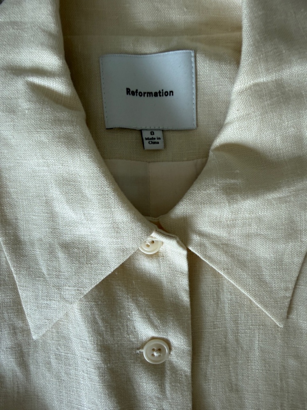 Reformation Chloe Two-Piece Cream Skirt Set - Picture 4 of 5